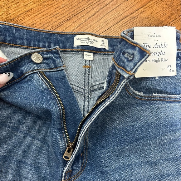 Abercrombie & Fitch | The Ankle Straight Ultra High Rise Jeans Size 27 NWT - Picture 5 of 13